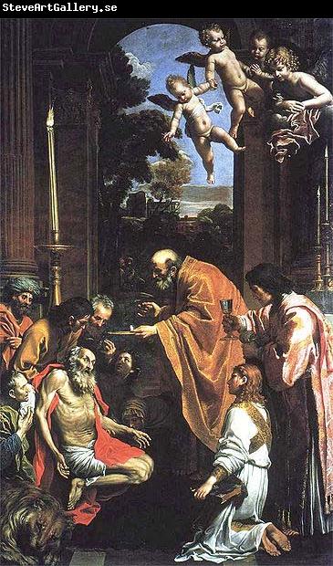 Domenico Zampieri Last Communion of St. Jerome,